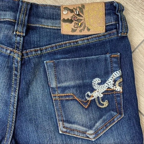 Diesel Embroidered Distressed Jean Shorts - Picture 5 of 10